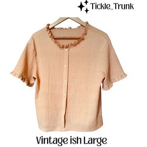 ⭐️ Peach Ruffle Blouse